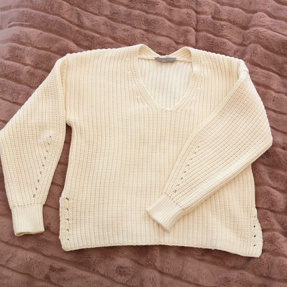 Everlane white cotton sweater EUC